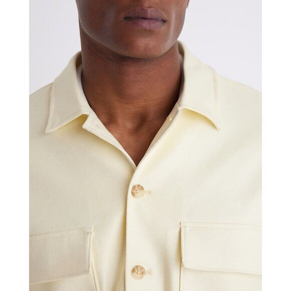 EXPRESS EXTRA SLIM YELLOW LINEN-BLEND SHIRT JACKET MEDIUM RETAIL $149 NEW - Picture 2 of 7